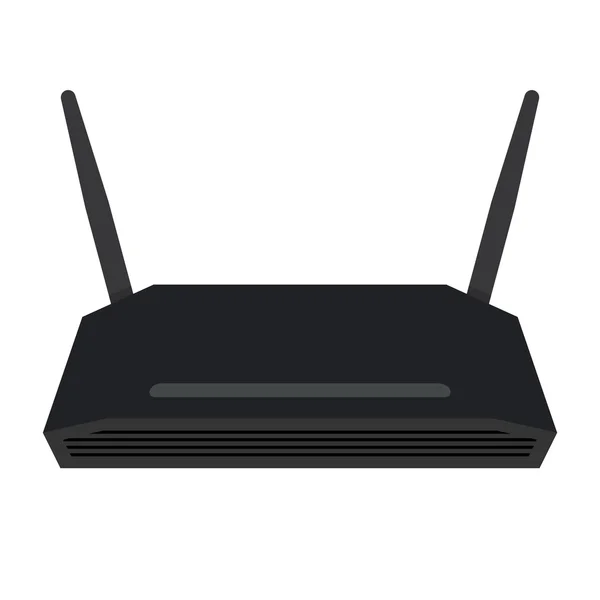 Router nirkabel, gambar bayangan - Stok Vektor