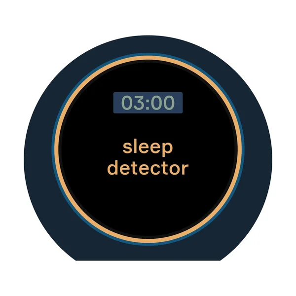 Detector de sono, imagem de sombra — Vetor de Stock