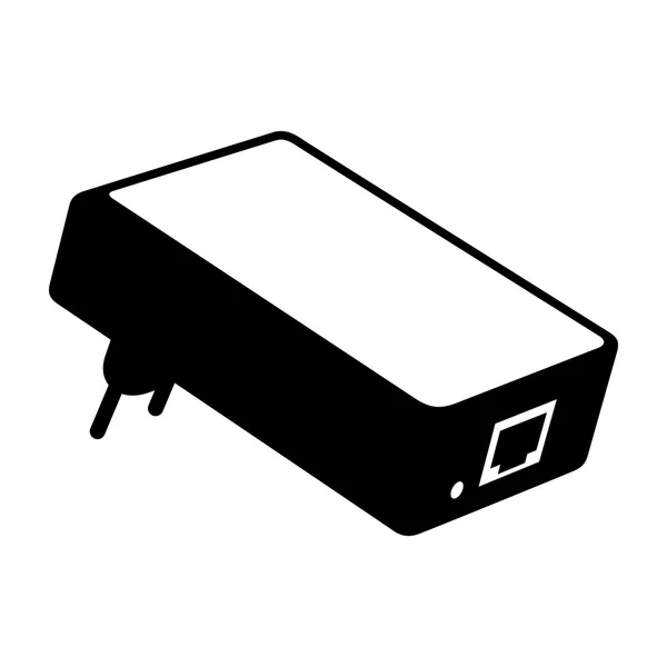 Alimentación a través del adaptador Ethernet PoE — Archivo Imágenes Vectoriales