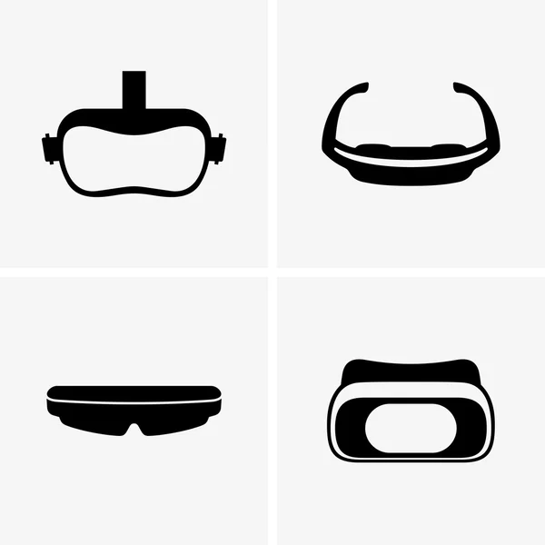 Ensemble de lunettes virtuelles — Image vectorielle