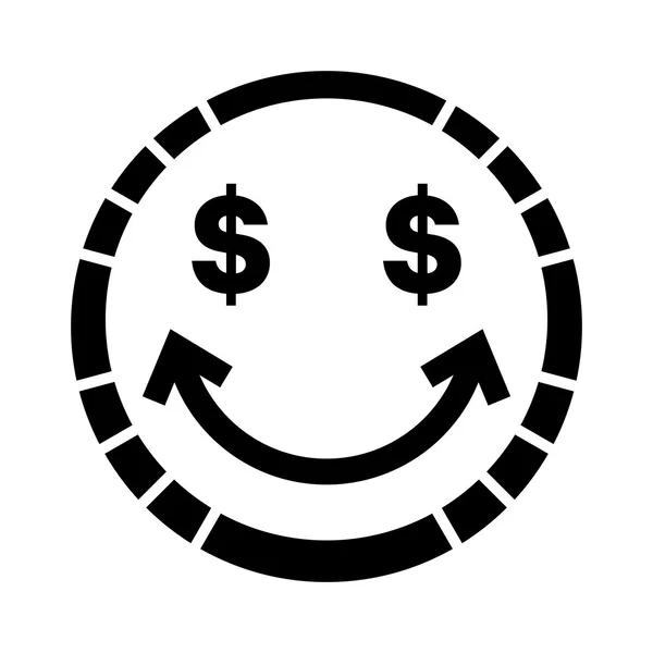 Money face's smile — Stock Vector