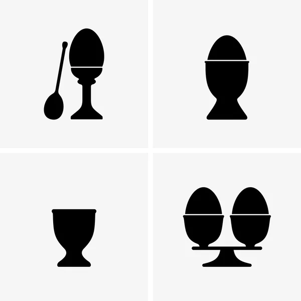Cangkir telur, gambar bayangan - Stok Vektor
