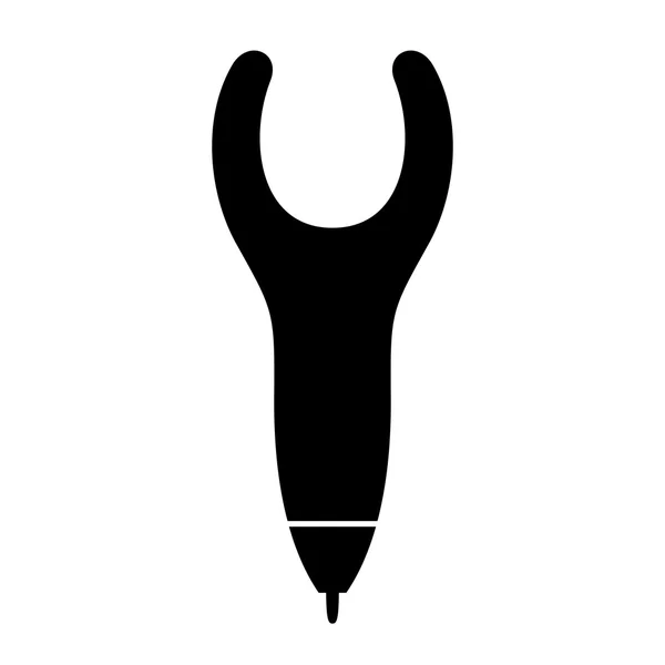 Эргономичная ручка, картинка в тени — стоковый вектор
