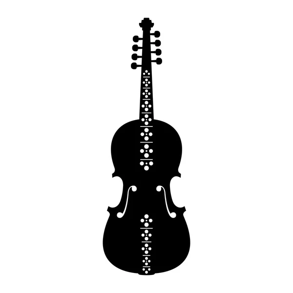 Hardanger fiddle, musical instrument — Stock Vector