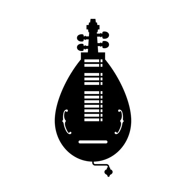 Hurdy-gurdy, instrumento musical — Vector de stock