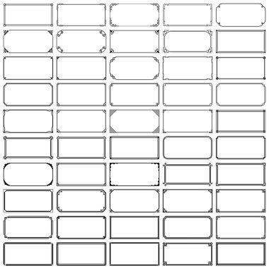 50 dikdörtgen çerçeve