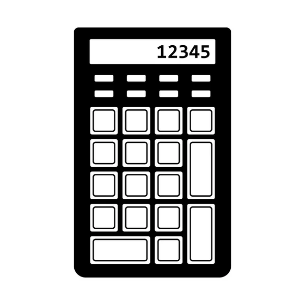 Teclado numérico con una calculadora — Vector de stock