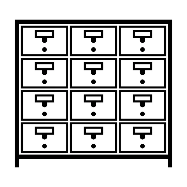 Katalog karet se zásuvkami — Stockový vektor