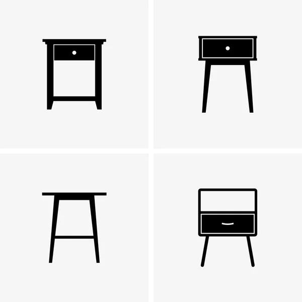 Ensemble de tables d'appoint — Image vectorielle