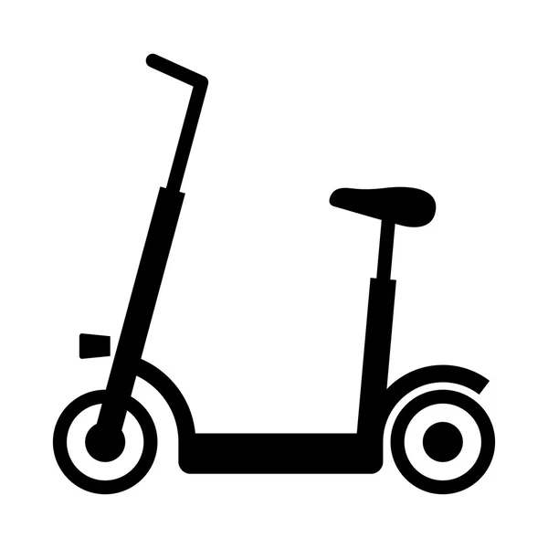 Scooter eléctrico, imagen de sombra — Archivo Imágenes Vectoriales