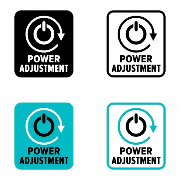 电源调整 关闭按钮信息标志 — 图库矢量图片