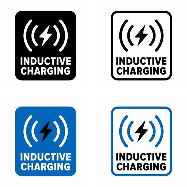 Inductief Opladen Draadloos Draadloos Informatiebord Voor Stroomoverdracht — Stockvector