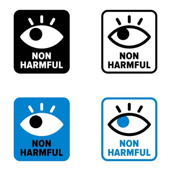 Non Harmful Safeguarding Eye Sight Information Sign — стоковый вектор