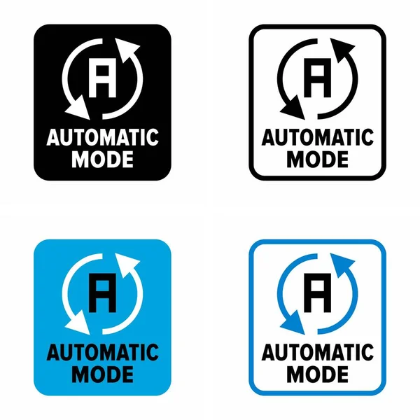 Inteligente Modo Automático Los Dispositivos Digitales Signo Información — Archivo Imágenes Vectoriales