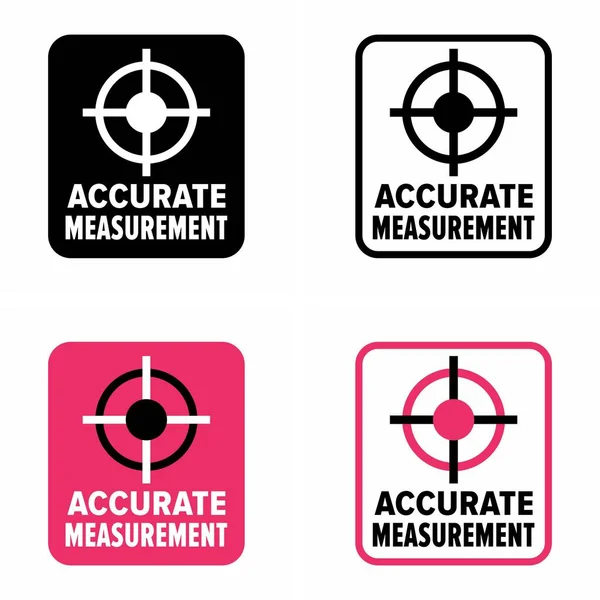 Pengukuran Akurat High Precision Akuracy True Value Information Sign - Stok Vektor