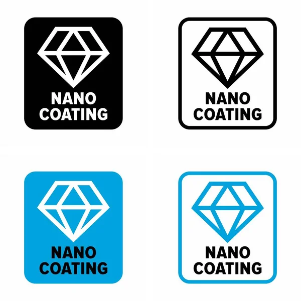 Nano Rivestimento Superficie Ceramica Strato Informazioni Segno — Vettoriale Stock