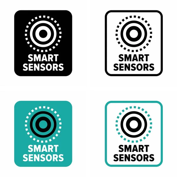 Smart Sensors Monitoring Device Technology Information Sign — Stock vektor