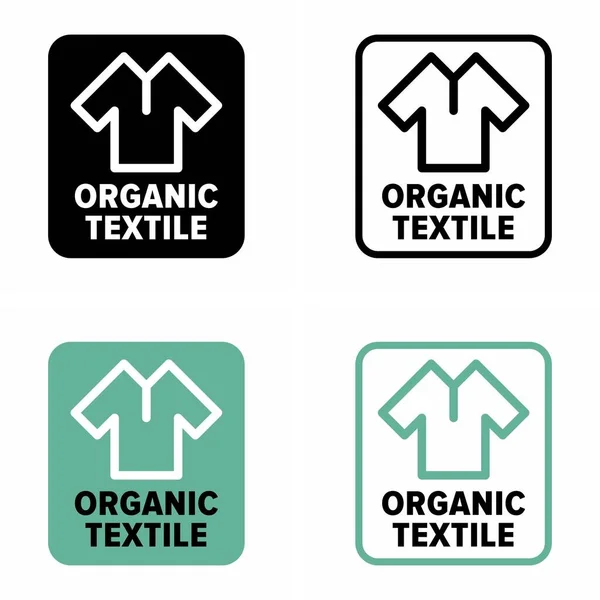 Органический Текстиль Стандартный Информационный Знак — стоковый вектор