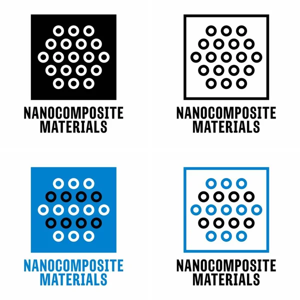 Sinal Informação Materiais Nanocompósitos Sólidos Multifásicos — Vetor de Stock