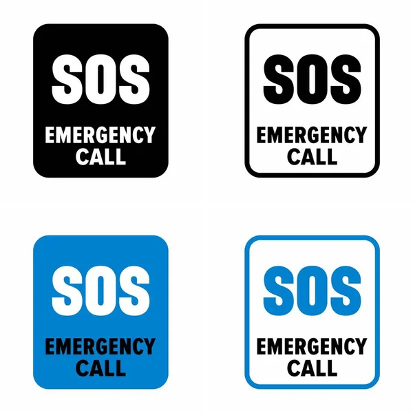 Sos Appel Urgence Signal Information Service Alarme — Image vectorielle