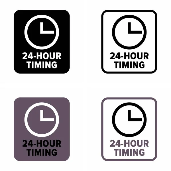 24 時間の時計ストックベクター ロイヤリティフリー24 時間の時計イラスト Depositphotos