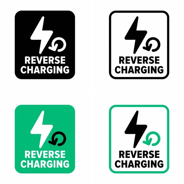Reverse Charging Device Information Sign — Stock Vector