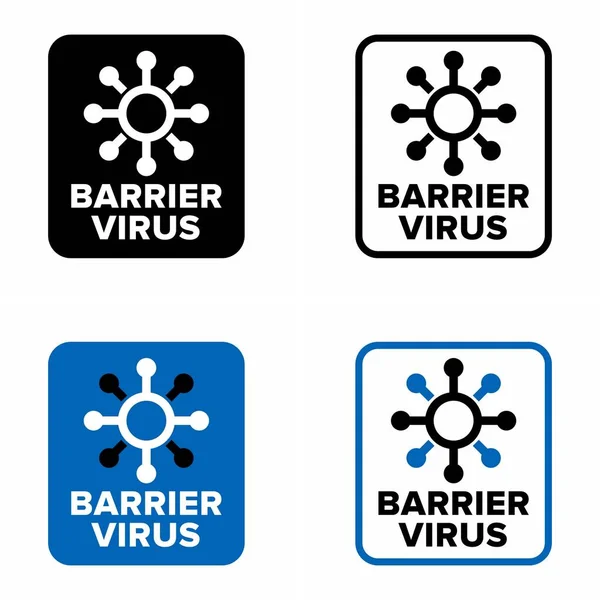 Barrera Virus Material Sistema Tecnología Signo Información — Vector de stock