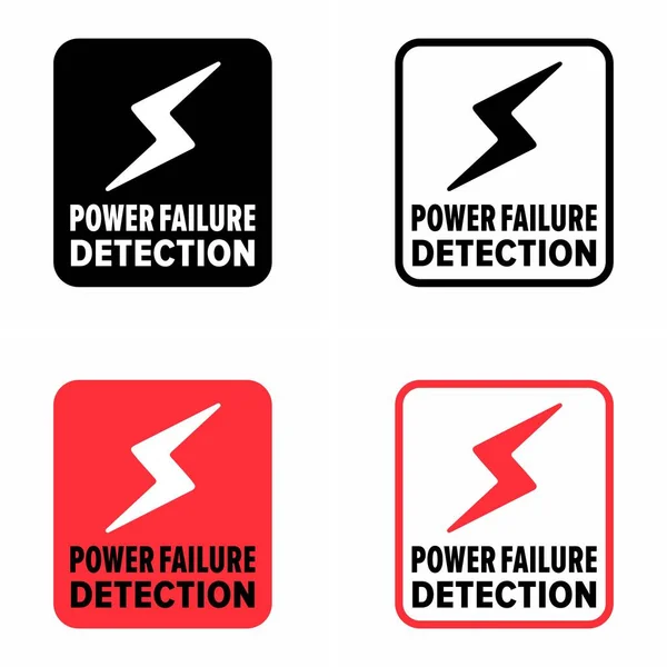 Power Fail Detection Technique Information Sign — Stock Vector