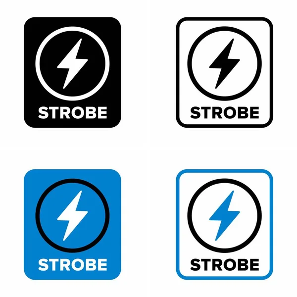 Strobe Signo Información Del Dispositivo Estroboscópico Flash Luz — Archivo Imágenes Vectoriales