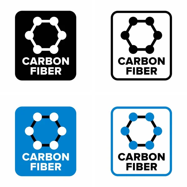 Signo Informativo Grafito Fibra Carbono — Vector de stock