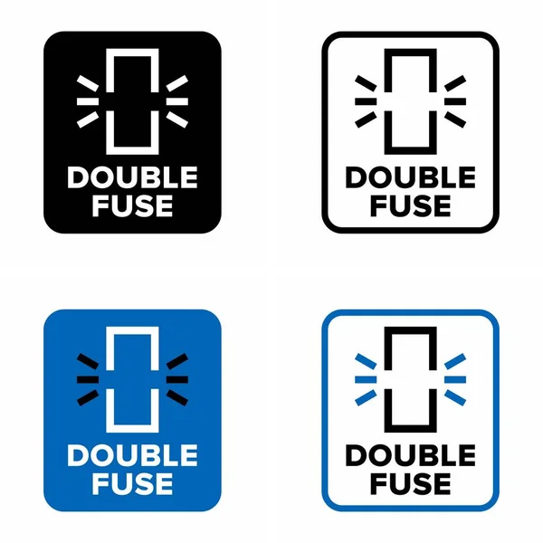 Double Fusible Signe Information Protection — Image vectorielle