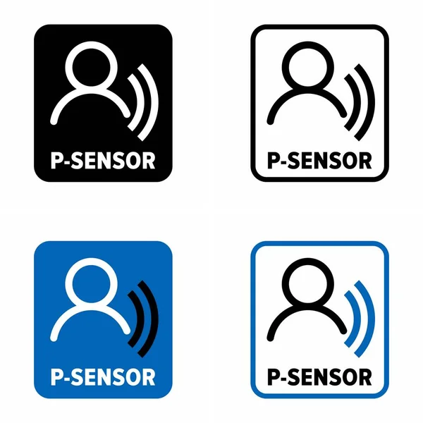 Närvarodetektering Sensor Informationsskylt — Stock vektor