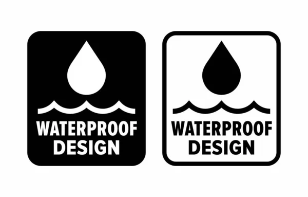 防水設計 と技術情報サイン — ストックベクタ