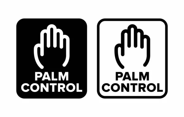 Informační Značka Systému Palm Control — Stockový vektor