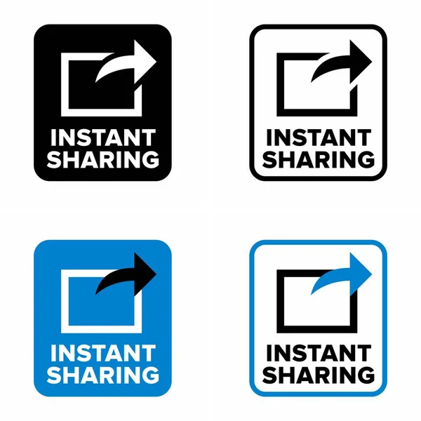 Compartir Instantáneamente Signo Información Del Programa Del Dispositivo — Vector de stock