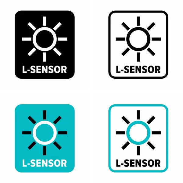 Cahaya Atau Sensor Perangkat Atau Teknologi Tanda Informasi - Stok Vektor