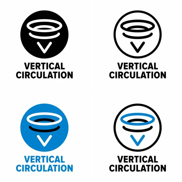 Señal Información Del Sistema Circulación Vertical — Archivo Imágenes Vectoriales