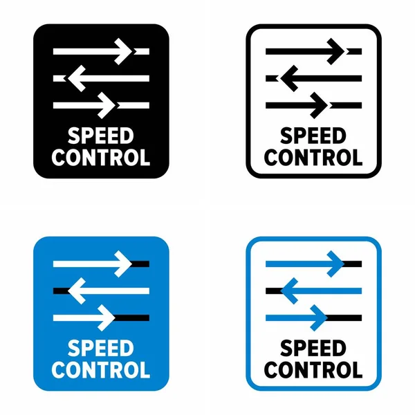 速度控制的扩展和装置信息标志 — 图库矢量图片