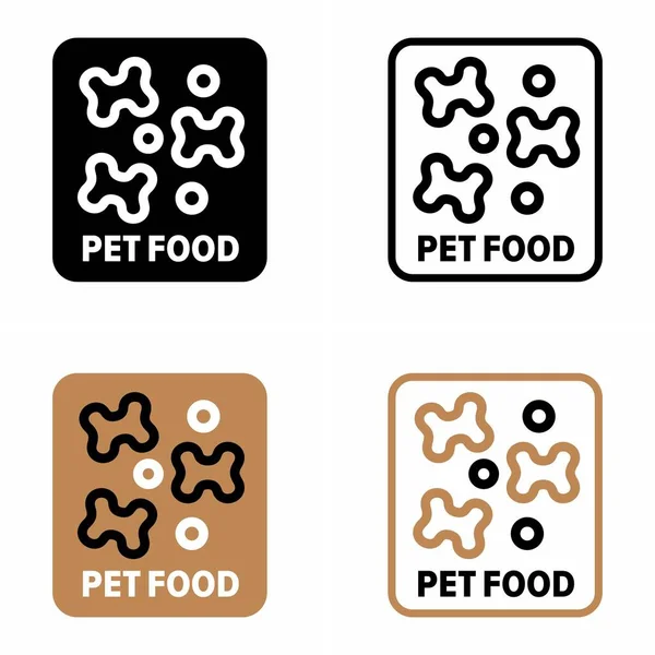 Panneau Information Sur Les Aliments Pour Animaux Les Produits Alimentaires — Image vectorielle