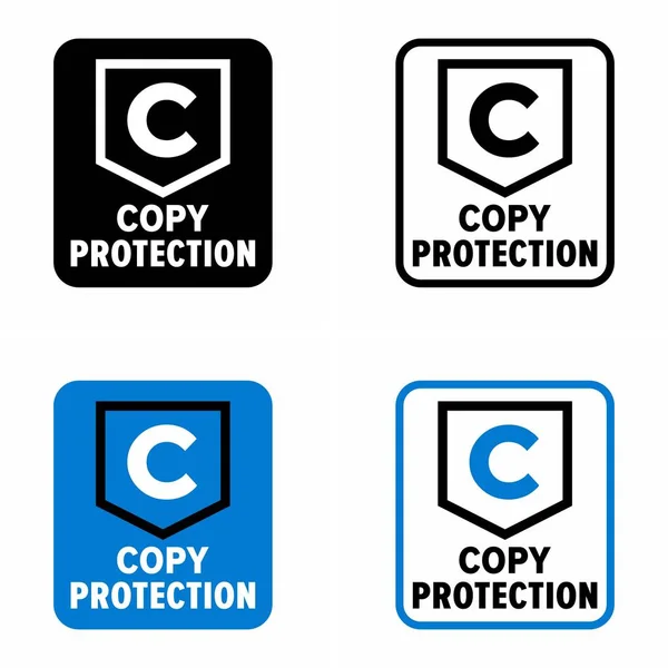 Copiar Protección Método Piratería Signo Información — Archivo Imágenes Vectoriales