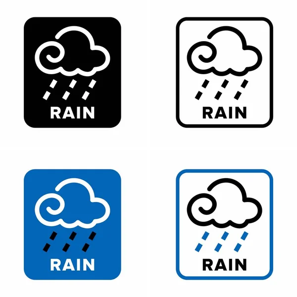 雨的大气降水 天气状况信息标志 — 图库矢量图片