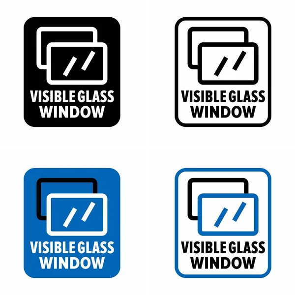 Stärkeres Und Dünneres Hinweisschild Sichtbares Glasfenster — Stockvektor