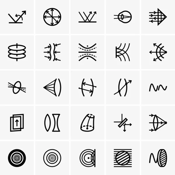 光科学のアイコン — ストックベクタ