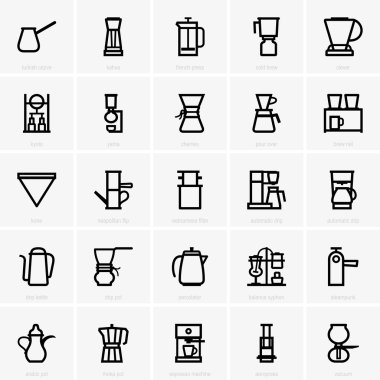 Coffee maker icons clipart