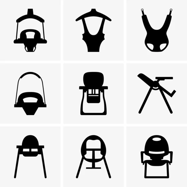 Marchettes et chaises bébé — Image vectorielle
