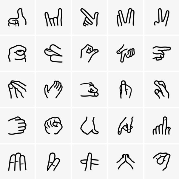 Gestures icons