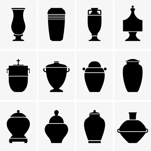 Cremation urns — Stock Vector