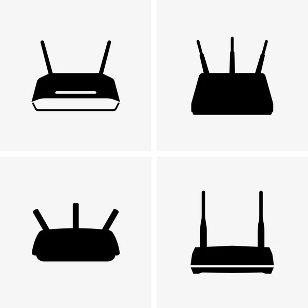 Маршрутизатори Wi-Fi (затінені зображення  ) — стоковий вектор
