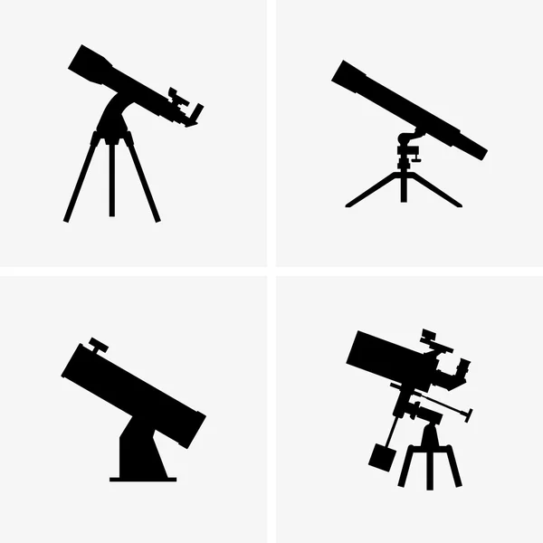 Telescopios (imágenes de sombra)  ) — Archivo Imágenes Vectoriales