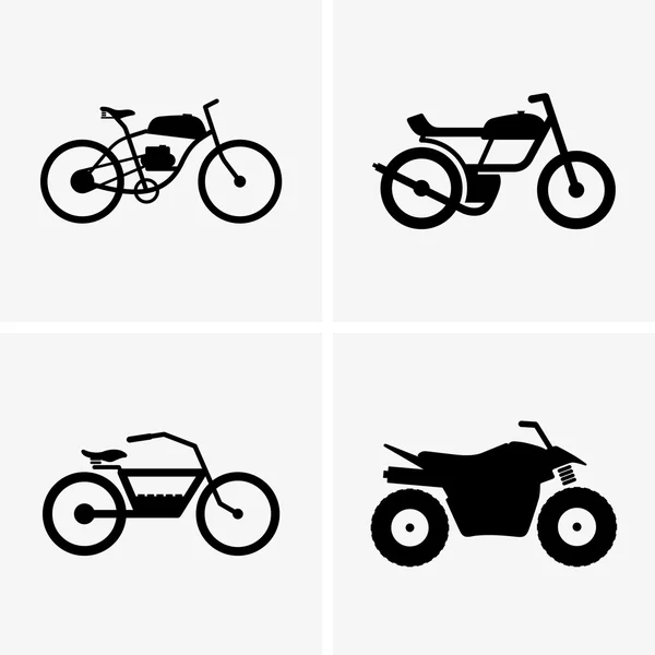 Hybrid bikes and atv — Stock Vector